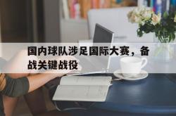 金年会app 综合-国内球队涉足国际大赛，备战关键战役